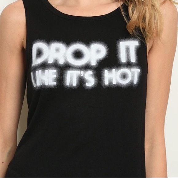 BLACK GRAPHIC RIOPED STYLE TANK TOP/TEE - Picture 2 of 9